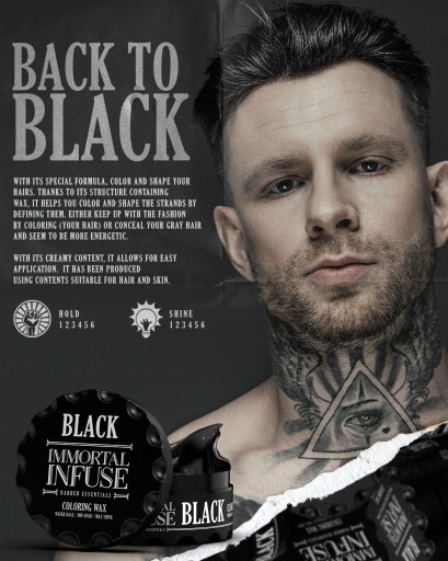 Immortal Infuse Красящий воск черный 100мл