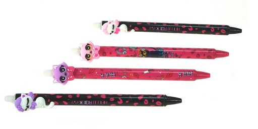 Гелева ручка, стирається з котиком,