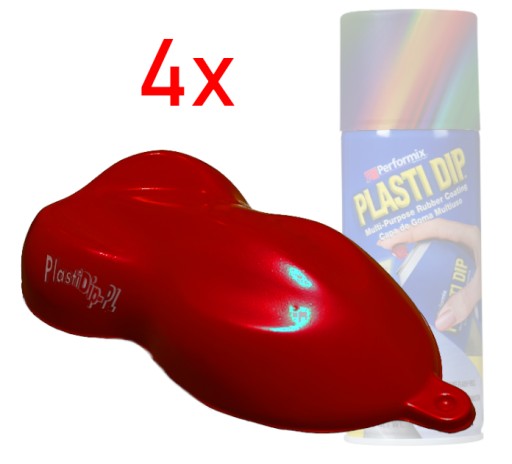 Набор кайм Plasti Dip PlastiDip 4x400 мл, резиновое покрытие RAL R-126