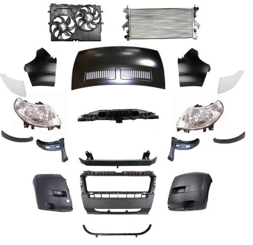 7104AN - DUCATO 06-14 ПЕРЕДНИЙ КАПОТ КРИЛО БАМПЕР ЛАМПА РЕМЕНЯ