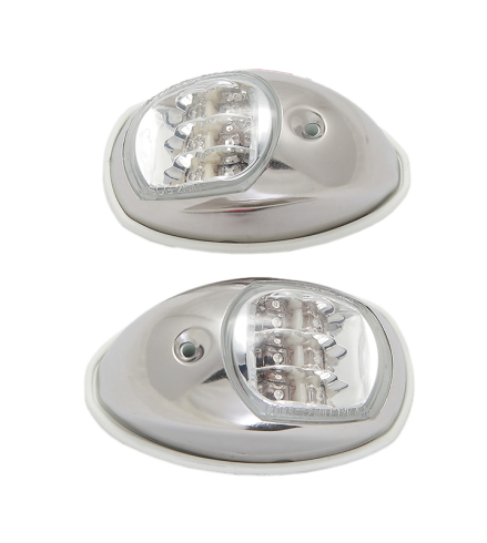 0401110 - СВЕТОДИОДНЫЕ НАВИГАЦИОННЫЕ ЛАМПЫ ИЗ НЕРЖАВЕЮЩЕЙ СТАЛИ КОМПЛЕКТ ИЗ 2 ПРЕДМЕТОВ
