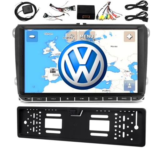 РАДИО GPS НАВИГАЦИЯ 2DIN ANDROID VW КАМЕРА ЗАДНЕГО ВИДА