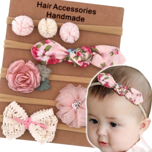 ГУМКИ ДЛЯ ВОЛОССЯ 5 шт. ГУМКА ДІВОЧА РОЖЕВА