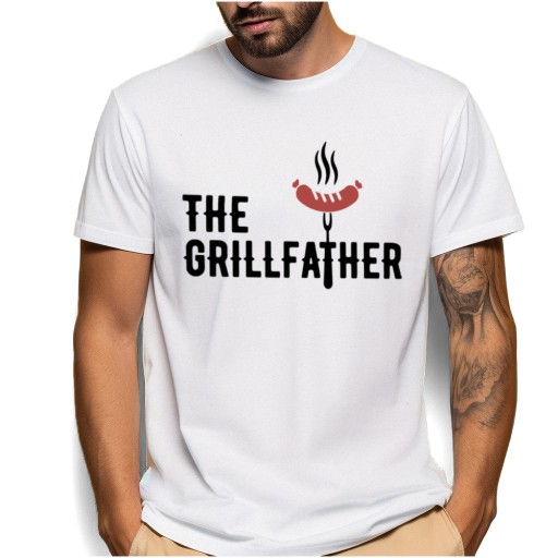 Fehér póló születésnapra ajándék Apák napja apa grill mester M