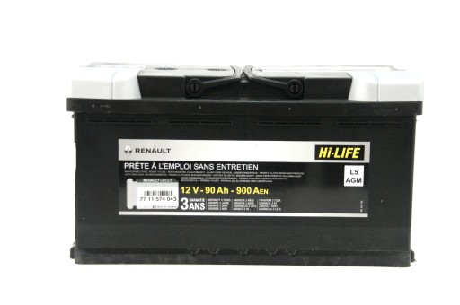 7711574043 - Акумулятор 12V 90AH 900A AGM VRLA orig MASTER III