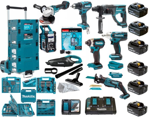 Мега комплект Makita 18V + візок + радіо 6AH LXT
