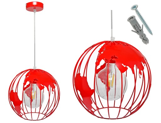 Стельовий світильник Moderno E27, оранжево-червоний