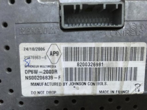 display RENAULT LAGUNA II 8200326981 EU