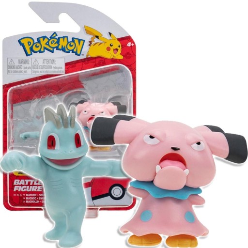 POKEMON MACHOP I SNUBBULL FIGURKA KOLEKCJONERSKA BATTLE FIGURE PACK 2634