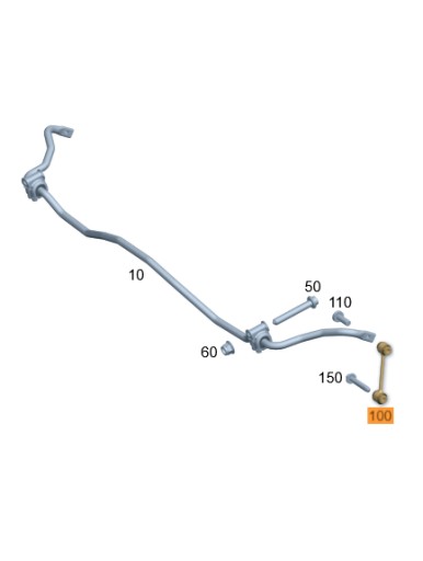 A2063266800 - Оригінальна тяга заднього стабілізатора mercedes w206 w214 w236 w254