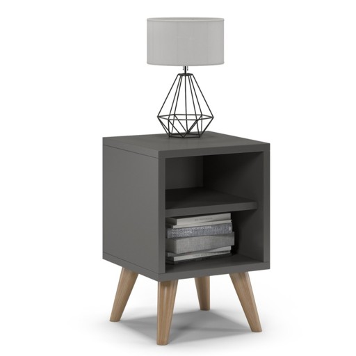 Осло Тумбочка Полиця Графіт Книжкова Шафа Комод Тумба