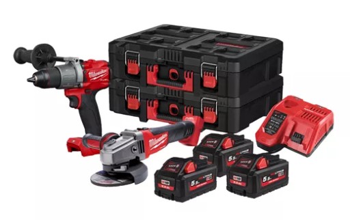 MILWAUKEE M18FPP2D2-553P 18V ШЛИФОВАЛЬНЫЙ СТАНОК + ОТВЕРТКА