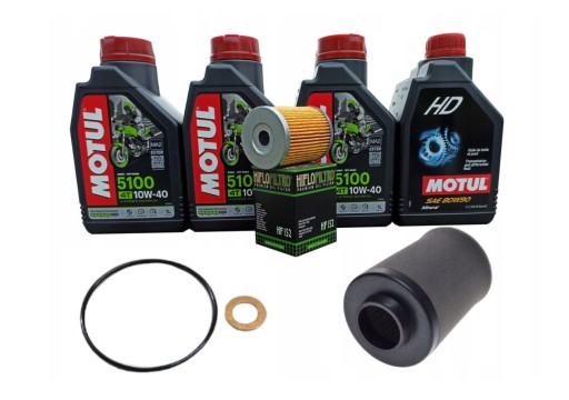 Сервісний комплект motul масло, фільтри, омивач для квадроцикла cf moto 520 c-force