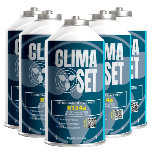 ClimaSet 5x Gas R134a для заправки автомобильного кондиционера 2,25 л