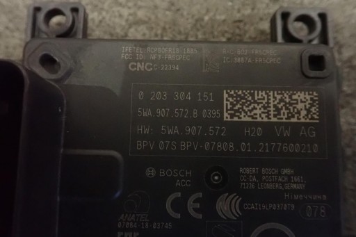 Radar distronic VW SEAT SKODA AUDI 5WA907572B