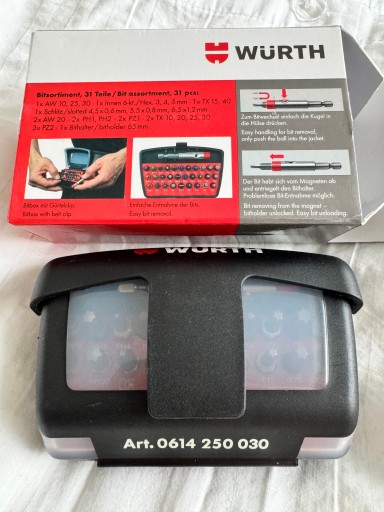 НАБОР БИТ WURTH, 31 ЭЛЕМЕНТ, МАГНИТНЫЙ ДЕРЖАТЕЛЬ