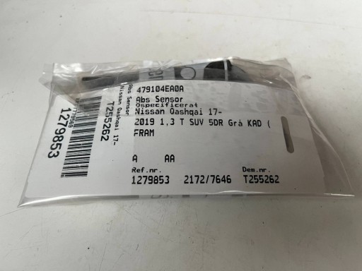 sensor PREDKOSCI wheels ABS RENAULT KADJAR 479104EA0A @A