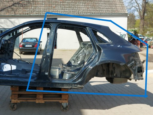 795223-124578 - ЧВЕРТЬ КРИЛА PORSCHE MACAN 95B ЗАДНЯ СТІЙКА ЛІВА