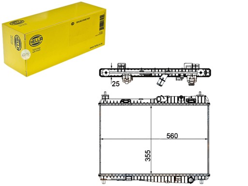 HEL8MK 376 - Охладитель двигателя hella 1516267 1548603 8v518005bd