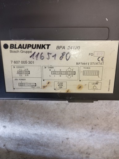 zesilovač AUDIO VOLVO 7607005301