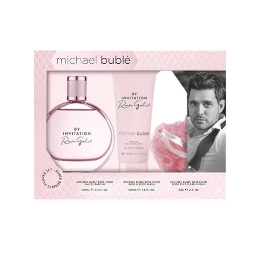 michael buble by invitation rose gold woda perfumowana 100 ml   zestaw