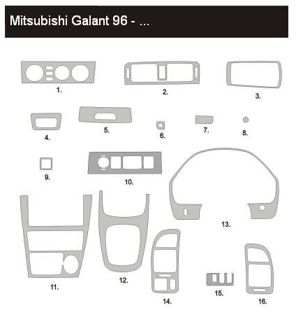 MITSUBISHI GALANT, ШПОН КАБИНЫ, ПАНЕЛЬ, ШПОН