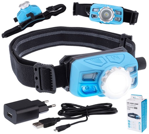 НАЛОБНИЙ ЛІХТАР НАЛОБНИЙ ЛІХТАР СВІТЛОДІОДНИЙ USB ПОТУЖНИЙ 5 ВТ