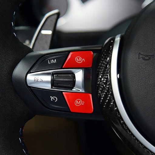 Кнопки M1 M2 рулевое колесо красный BMW M3 M4 M2