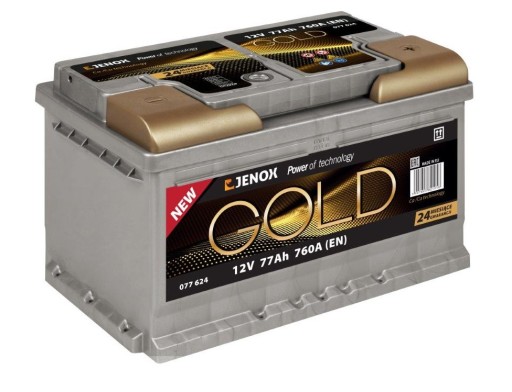 9398488835 - Аккумулятор JENOX GOLD 12V 77AH 760A P + L3B