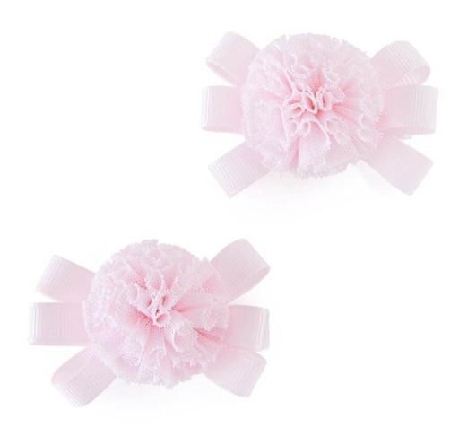 ЛАВАШКА 2x ВАНЕСА З ПОМПОНОМ БАНТИК ЧЕПКА РОЖЕВА