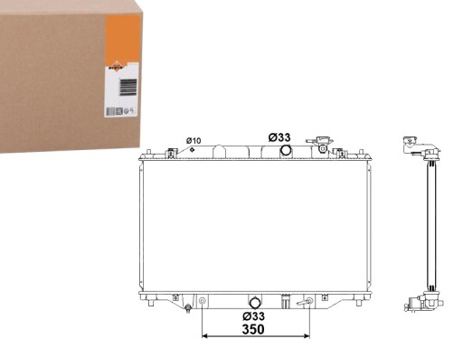 NRF58417/RS7 - РАДИАТОР ДВИГАТЕЛЯ NRF NRF, 58417