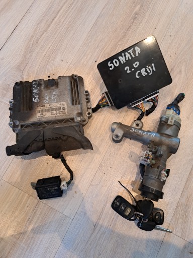 0281012973 39113-27405 - Стартовый комплект компьютера sonata v nf 04-09 2.0 crdi, замок зажигания immo