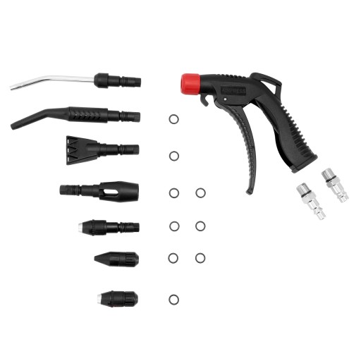 AIRPRESS ПІСТОЛЕТ ДЛЯ ПРОДУВКИ 7 НАСАДОК 11BAR 1/4