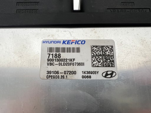 Hyundai Bayon 1.0 T-GDI manual Montaggio startowy 39106-07200