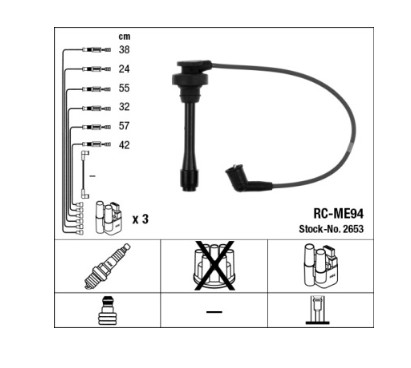 92269041 - Ngk2653 комплект кабелей зажигания mitsubishi 3.0/3.5 v6 p