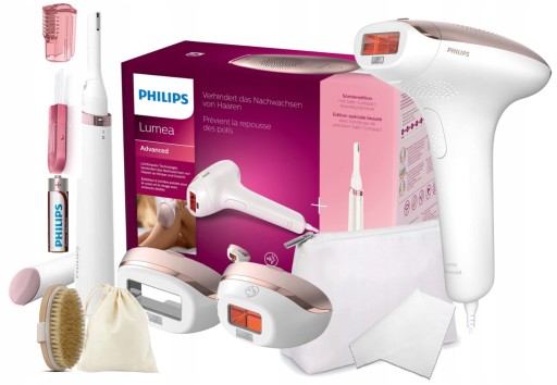 DEPILÁTOR LASEROVÝ PHILIPS LUMEA BRI921 +2 NÁSTAVCE ZASTRIHÁVAČ TELOVÁ KEFA