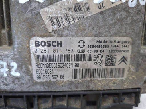 control unit of the engine 0281011783 9654490280 9656709780 CITROEN PEUGEOT 1.4 HDI