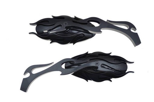 MT350-02BLACK--HD - ЧОРНЕ ПОЛУМ'Я ДЗЕРКАЛА-HARLEY DAVIDSON HD