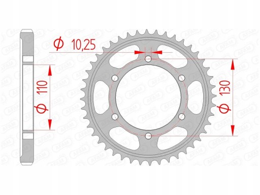 12813-45 - AFAM ЗАДНЯЯ ЗВЕЗДОЧКА # 530 45 ЗУБОВ SUZUKI GSX-R