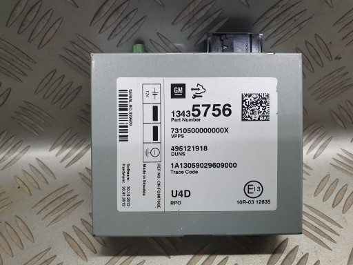 13435756 - МОДУЛЬ РАДИО UBT U4D OPEL ASTRA J