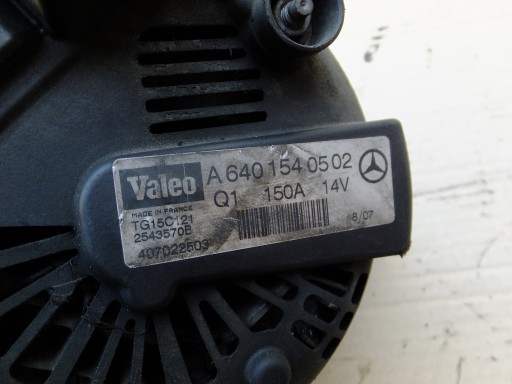 lichtmaschine mercedes w245 2,0 cdi A6401540502