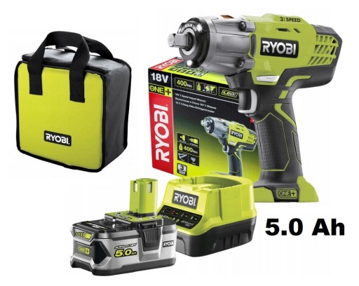 Гайковерт ударный 18V R18IW3 RYOBI 5Ah, набор в сумке