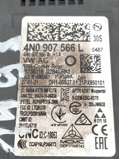 RADAR 499 4N0907566L Audi A6 V (2018-) C8
