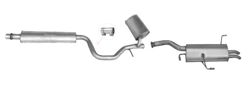 PEUGEOT 607 3.0 2000-2004 ГЛУШНИК СЕРЕДНЬОГО КІНЦЯ