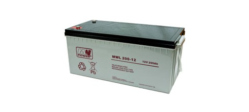 Agm аккумулятор 12в 200ач mwl 200-12 vrla для питания ибп и устройств
