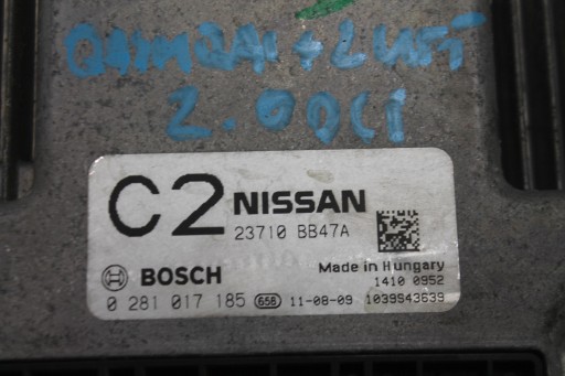 computer control unit of the engine 23710BB47A QASHQAI+2 J10 LIFT 2.0 DCI 09-13