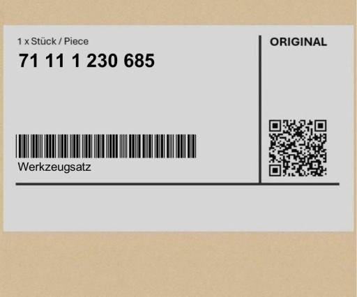 71111230685 1230685 - Набір інструментів BMW R 100, /7, /T, CS, RS, RT, S (76-84) R45-R65LS..78-85 R