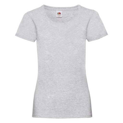 KOSZULKA DAMSKA FRUIT OF THE LOOM T-shirt Grey XS