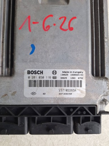 RENAULT computer control unit of the engine 0281030116 BOSCH 23702265R
