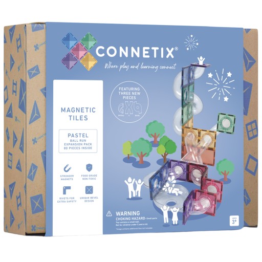Магнітні блоки Connetix Pastel Ball Run Expansion Pack 80 шт.